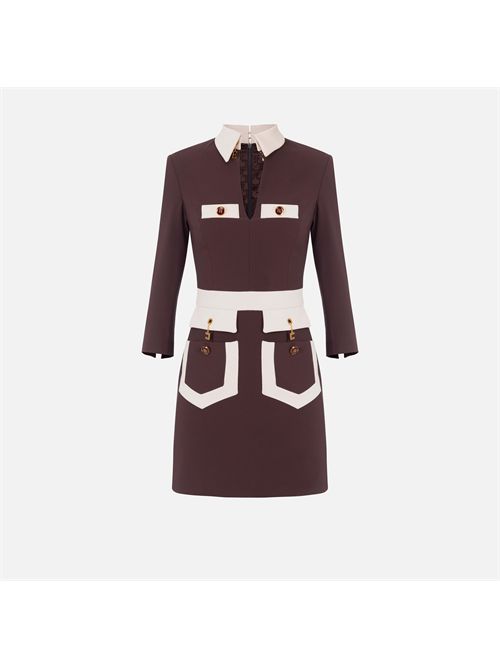 Abito color-block in doppio crêpe ELISABETTA FRANCHI | ABT0156E2/EH8